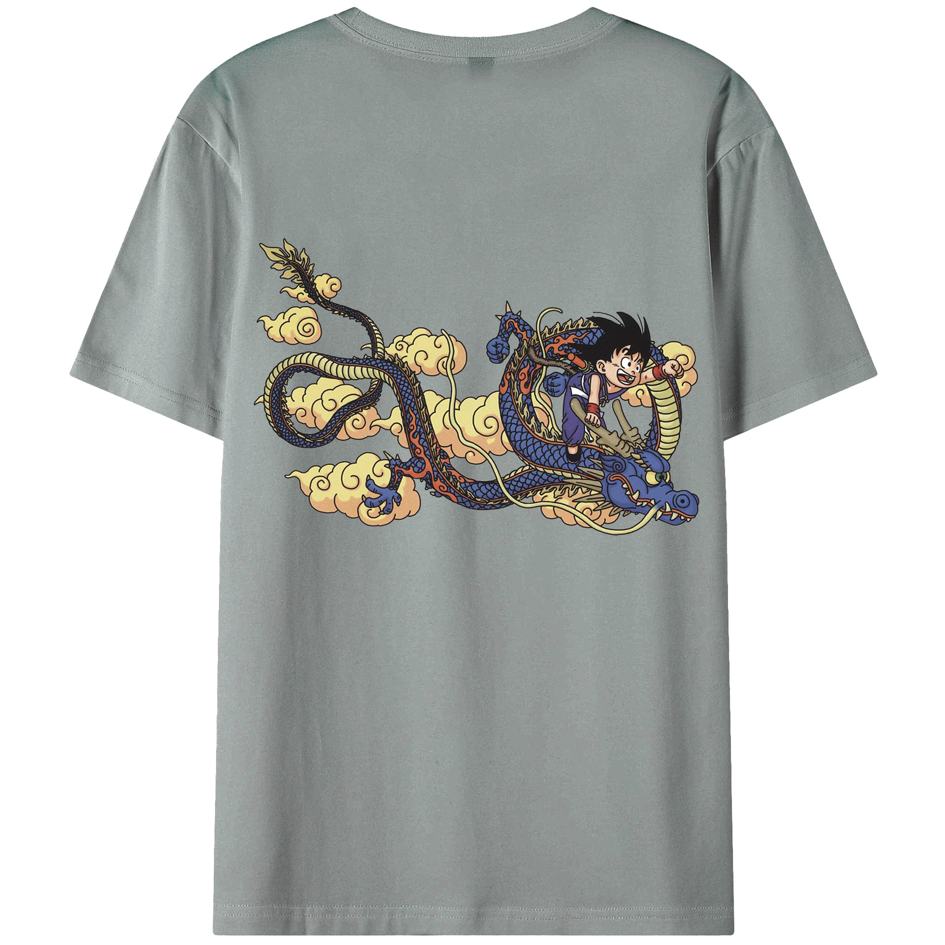 （画像用） ドラゴンボール 神龍 シェンロン DRAGON BALL Shenron 綿100％ メンズ半袖Tシャツ（バックプリント） 通気性